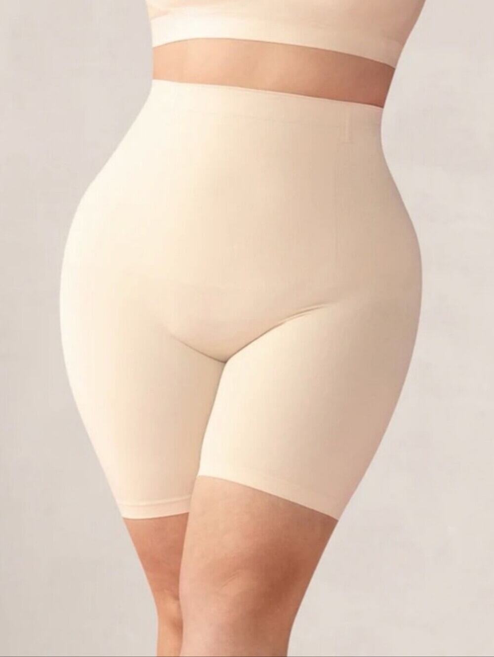 NWT Shapermint All Day Every Day High Waisted Shaper Short Nude Cream Size XL